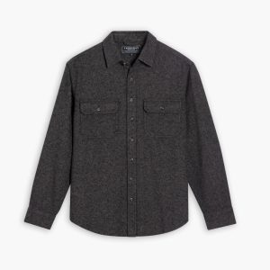 Summit Flannel Shirt | Black Herringbone